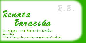 renata baracska business card